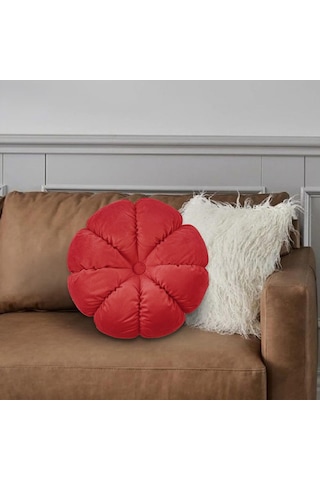 Suntek Magideal Yuvarlak Atmak Yastık Dekorasyon Sandalye Kırmızı