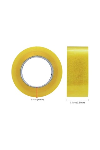 Tongxida 55mm Genişlik 25mm Kalınlık Sızdırmazlık Paket Bandı Rulo Sarı Renkli Etiket Diğer