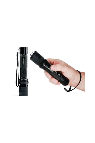 Aslan Sepet Police Type 1101 El Fenerli Çelik Şok Cihazı Siyah
