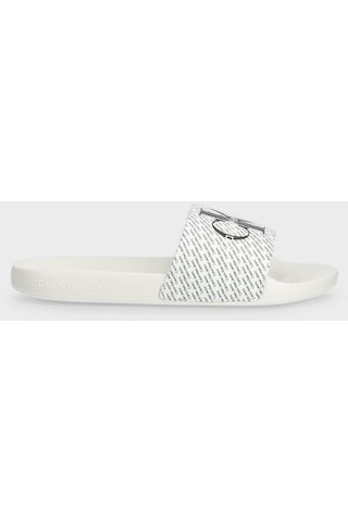 Calvin Klein Erkek Terlik Ym0ym00955 01w Beyaz-siyah Beyaz - Siyah