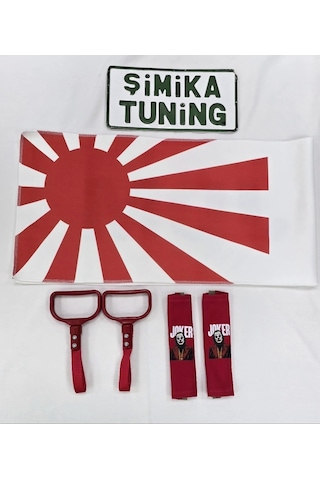 Jdm Otomobil Torpido Havlusu Ve 2'li Kemer Kılıfı Ve 2'li Araç Tutamaçı