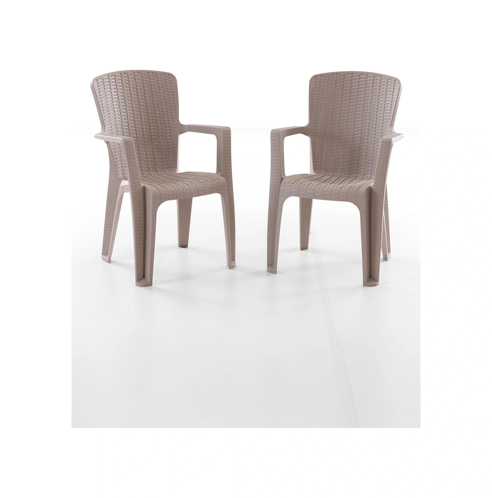 Side 2'li Rattan Sandalye Cappuccino Cappuccino