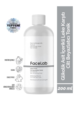 Facelab Leke Karşıtı Cilt Aydınlatıcı ve Beyazlatıcı Tonik 200 ML