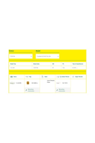 Toyota Auris 1.33 Corolla 1.6 Bosch Filtre Bakım Seti (2009-2016) 428165817