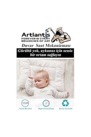 Duvar Saat Mekanizması 1 Adet 10 Mm Şaft Sessiz Saat Motoru Akrep Yelkovan Okul Deney Saat Yapım