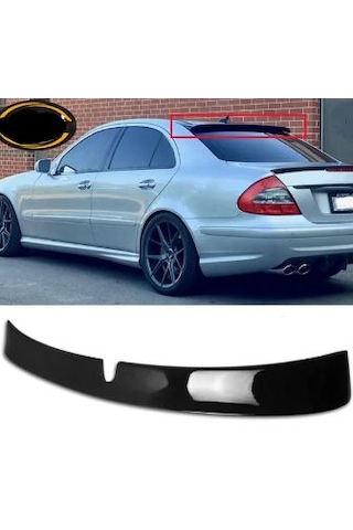 Mercedes W211 Arka Cam Üstü Spoiler Piano Black Boyalı