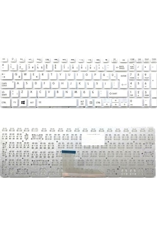 Toshiba S50-b L50-b Notebook Klavyesi, Laptop Tuş Takımı Beyaz Tr 65525767