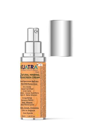 Kuatra Doğal Mineral Bebek-Çocuk-Yetişkin Koruyucu Güneş Kremi SPF50+ 80 ML