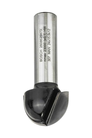 Bosch Standard Seri Ahşap İçin Çift Oluklu, Sert Metal Dalma Yarımay Freze 12*24*57*12 mm-2608628473