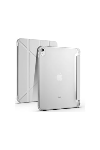 Apple Uyumlu iPad, 11.nesil 2025 Kılıf Tri Folding Kalem Bölmeli Standlı Kılıf Kapaklı Kılıf