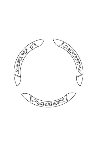 Bajaj Pulsar Ns200 Baskılı Jant Dışı Şerit Motosiklet Sticker Modeli Kırmızı