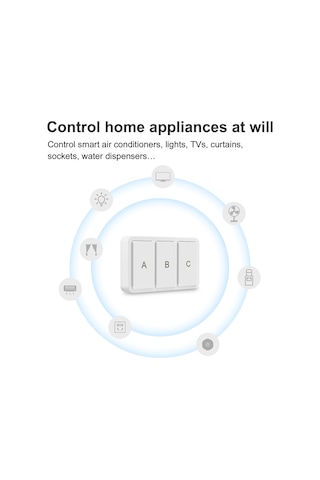 Maiyame Zigbee Akıllı Kablosuz Anahtar 3 Yollu, Tuya Uygulaması İle Kontrol, Tıklama/çift Tıklama/uzun Basma Fonksiyonları, Akıllı Senaryo Oluşturma