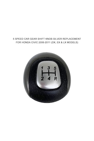 Gajeena Honda Civic 2006-2011 Dx, Ex, Lx İçin 5 Vites Deri-metal Vites Topu, Gümüş/siyah Seçenekli Değiştirme Parçası 54102-sna-a01 Diğer