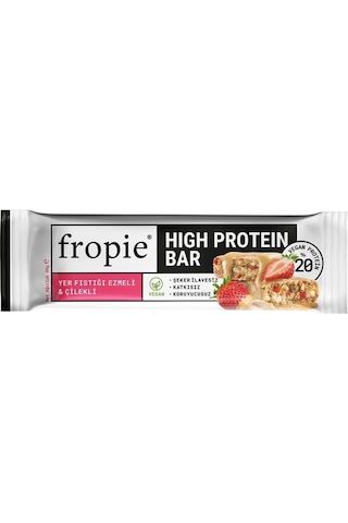 Fropie Glutensiz Yer Fıstıklı Çilekli Protein Bar 40 G Fropie Glutensiz Yer Fıstıklı Çilekli Protein Bar 40 G