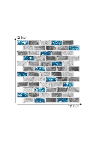 Qingmipy Suya Dayanıklı 3b Mermer Duvar Kağıdı - Mutfak Dekoru İçin Yapışkanlı Duvar Sticker Çok Renkli