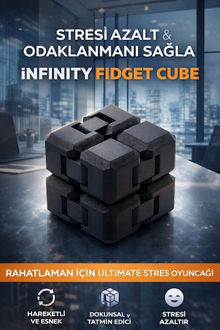 Katlanabilir Stres Küpü Fidget Oyuncak Cep Boyutu Taşınabilir Sonsuz Küp Zeka Oyuncağı