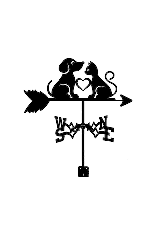 Homyl Rüzgar Gülü Yönü Göstergesi Metal Süs, Bahçe Dekoru