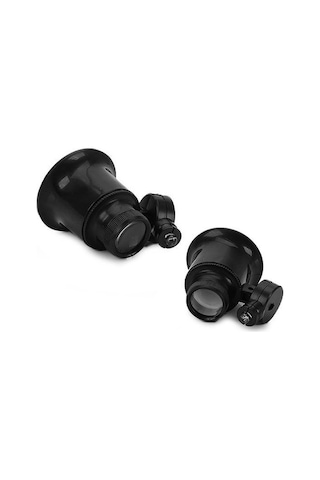 Nikula-20x Büyütmeli,saat,takı Onarım Için Cam Lensli Optik Işıklı Göz Büyüteç-mg13b--9a Siyah