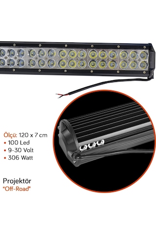 Carub Off-road Projektör 9-30v 306w 120x7 Cm 100 Led Br4203275