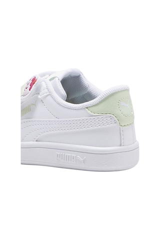Puma Smash 3.0 Badges Bebek Beyaz Spor Ayakkabı Beyaz