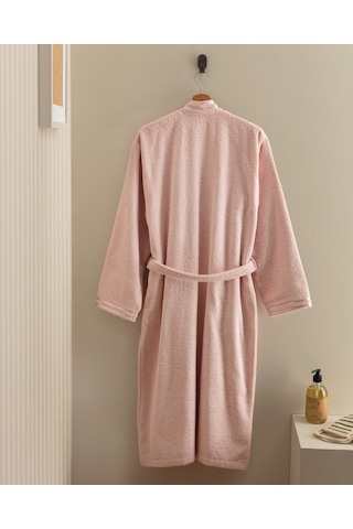 Madame Coco Maynor %100 Pamuk Floşlu Unisex Bornoz - Pudra 8684427305942 Çok Renkli