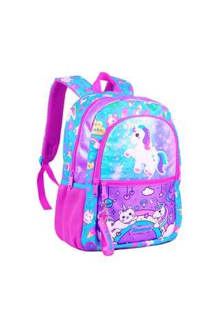 Unicorn Desenli Kız Çocuk 3'lü Okul Çanta Seti