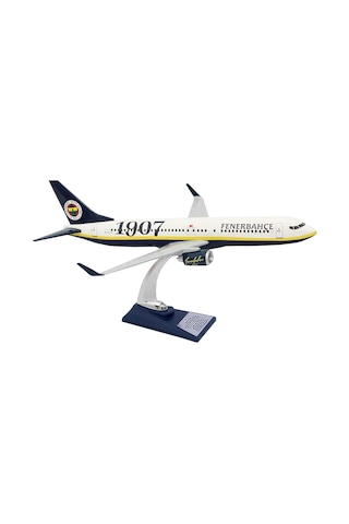 Zekupp Boeing 737-800 1/100 Ölçek Fenerbahçe Lisanslı Klasik Tasarım Maket Uçak Uck0193