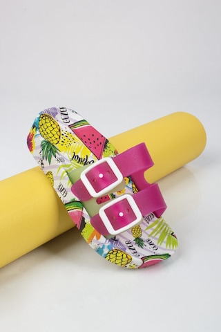 Kız Çocuk Karpuz Ananas Temalı Terlik-5703-pembe Pembe