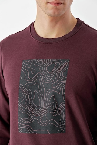 Slimfit Bisiklet Yaka Önü Baskılı 2 İplik Erkek Sweatshirt 001