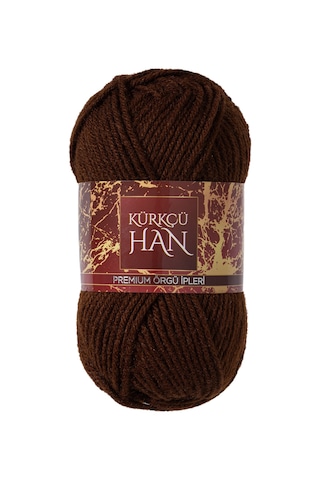 Kürkçü Han Dekor 100gr 100m El Örgü İpi Kahverengi