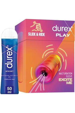 Durex Hisset Pürüzsüz Haz Kayganlaştırıcı Jel 50 ML + Durex Play Manuel Mastürbatör