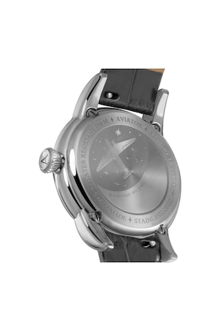 V.1.33.0.254.4 Füme Deri Kayışlı 36 Mm Kadın Kol Saati Safir Cam 2 Yıl Garantili Füme - 860619371 Metalik