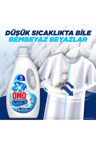 Omo Active Fresh Cold Power Beyazlar Için Sıvı Deterjan 1500 Ml X 6 Adet