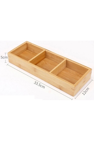 Sones Sıcak Tencere Bambu Tabak Bölmeli Tepsi Sebze Ahşap Tepsi Seti Üç Izgara Bambu Tabak