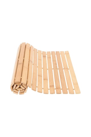 Bambu Katlanır Banyo Paspası 40x60 Cm Krem
