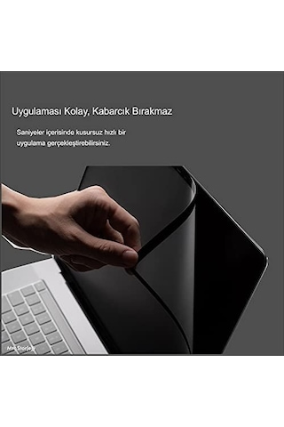 Macbook Pro 15 İnc Uyumlu Cerceveli Mat Anti Glare Ekran Koruyucu Yansima Onleyici Touch Bar Destekli A1707 A1990 Şeffaf