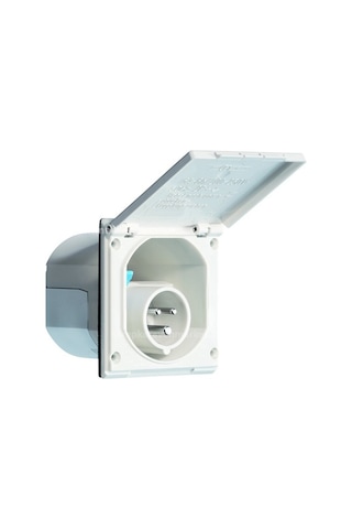 Abl Cee Ip44 220v Dahili Gömme Karavan 220v Elektrik Girişi - Beyaz