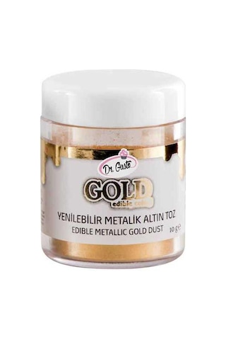 Dr Gusto Yenilebilir Metalik Toz Altın Gıda Boyası 10 Gr