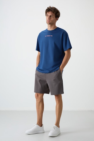 Air Jones Tommy Life Parlament Pamuklu Kalın Yüzeyi Dokulu Oversize Fit Baskılı Erkek T-shirt - 88364 Parlament