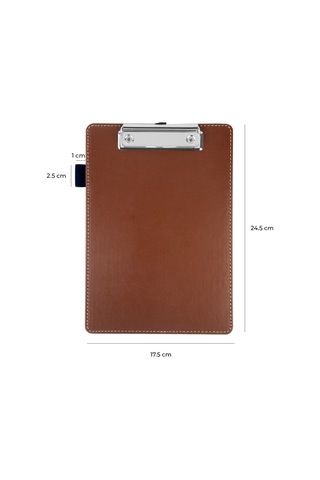 Sekreterlik,a5 Küçük Boy,kapaksız,a5 Clipboard Vegan Suni Deri,17,5x24,5 Cm.,taba