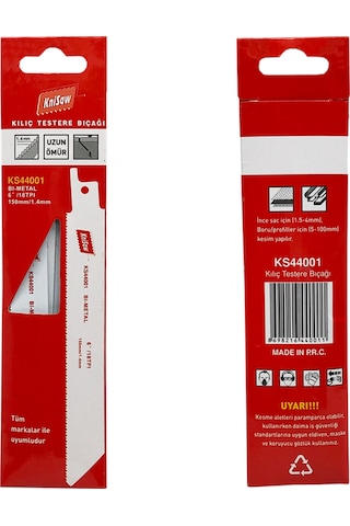 Knisaw Ks44001 Metal Kesim Tilki Kuyruğu Bıçağı 150 MM