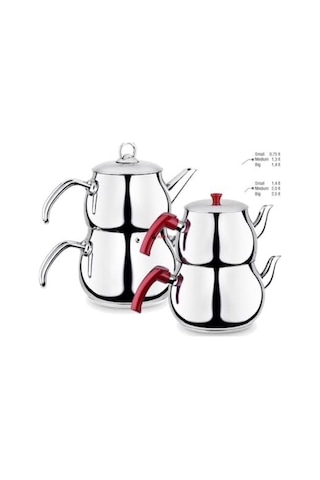 Baron Çelik Çaydanlık Jumbo Boy Metal Kulplu Metal Kulp 6.5 L