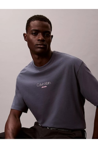 Calvin Klein Ss 16s Rlxd Fıt Ckj Graphıc Tee-12842 Çok Renkli