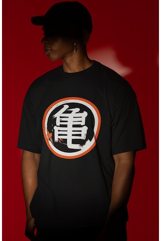 Son Goku Dragon Ball Anime Karakteri Ön Baskılı Unisex Oversize T Siyah