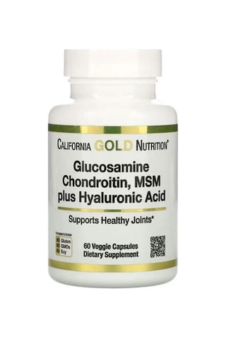 California Gold Nutrition, Glucosamine Glukozamin Chondroitin, Msm Plus 60 Veggie Caps