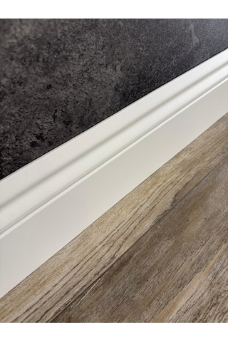 14 Cm Yalı Serisi B14 Model Lake Beyaz Pvc Süpürgelik