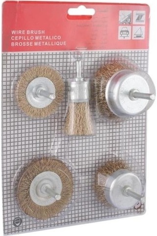 Leo 5 Parça Pimli Sarı Tel Fırça Seti