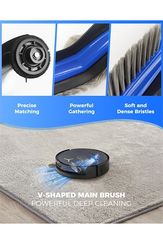 Junzhuodianpu Ecovacs Deebot T50 Omni/t50 Pro Omni Robot Süpürge Yedek Parçaları Ana Fırça, Yan Fırça, Paspas, Filtre Ve Toz Torbası Dahil.