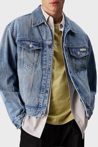 Calvin Klein Erkek Kot Ceket Lv04rb794g Ube Mavi Mavi