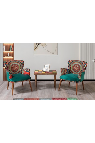 Hermes 2+1+1+Sehpalı Çay Seti (Balkon, Salon, Ofis, Cafe)